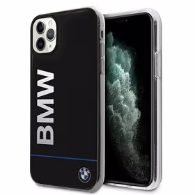 BMW Signature spausdintas logotipas dėklas iPhone 11 Pro Max - juodas