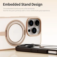 Rock Rotating Stand Soft Touch Series Magnetinis Iphone 16 Pro auksinis