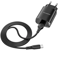 Borofone Sieninis įkroviklis BN1 Innovative - USB - 2,1A su USB į Type C juodas