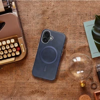 GENTLEMAN MAG COVER Dėklas telefonui, suderinamas su MagSafe IPHONE 16 PRO, tamsiai mėlynas