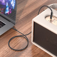 Borofone Kabelis AUX BL16 - lizdas 3,5 mm į lizdą 3,5 mm - 1 metras juodas