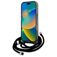 Karl Lagerfeld IML per petį monograminis Karl ir Choupette galvos MagSafe iPhone 16 dėklas - juodas