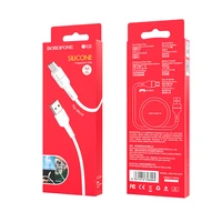 Borofone Kabelis BX30 Silikonas - USB į Micro USB - 2,4A 1 metras baltas