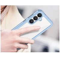 Kosminis dėklas su gelio rėmu Samsung Galaxy S25 - mėlynas