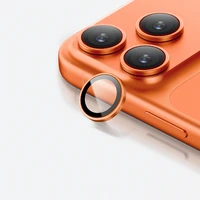 AmazingThing AR safyro kameros objektyvo stiklas iPhone 17 Pro / Pro Max - su oranžiniu rėmeliu
