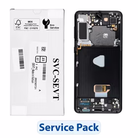 ServicePack LCD ekranas SAMSUNG S21 Plus G996B GH82-27268A Juoda