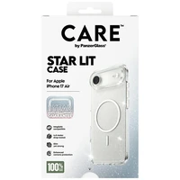 CARE by PanzerGlass Flagship Urban Explorer dėklas telefonui su baltu magnetiniu MagSafe, skirtas iPhone Air – skaidrus su blizgučiais