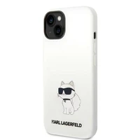 Karl Lagerfeld KLHMP14MSNCHBCH iPhone 14 Plus 6.7" baltas silikoninis dėklas Choupette, magnetinis (MagSafe)