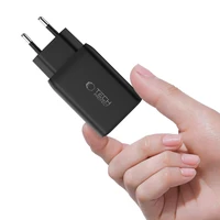 Tech-Protect NC45W-GAN 2-PORT PD45W sieninis įkroviklis - juodas