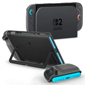 Spigen Nano Pop dėklas Nintendo Switch 2 konsolei - juodas