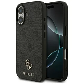 GUESS dėklas telefonui IPHONE 17, suderinamas su MagSafe GUHMP17SP4SM4MK (PU 4G Small 4G ir Classic), juodas