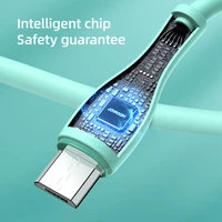 Joyroom Bowling duomenų kabelis S-2030M8 USB-A / micro USB 3A 2m - žalias