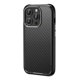 Rock Kevlar serijos Aramido pluošto dėklas Iphone 15 Pro juodas