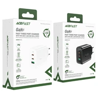 Acefast greitas įkroviklis GaN (2xUSB-C / USB-A) PPS / PD / QC4+ 65W baltas (A41)