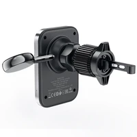 Acefast D18 automobilinis laikiklis su MagSafe / Qi indukciniu įkrovikliu + USB-A USB-C kabelis - juodas