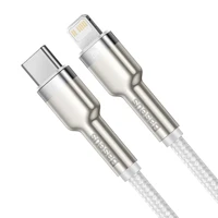 USB-C kabelis Lightning įrenginiams Baseus Cafule, PD, 20W, 1m (baltas)