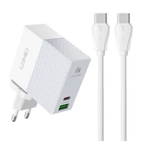 LDNIO A2620C sieninis įkroviklis USB, USB-C 65W + USB-C - USB-C laidas