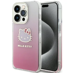 Hello Kitty IML Gradient Electrop Kitty Head dėklas telefonui iPhone 14 Pro Max - rožinis