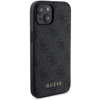 Guess 4G Metal Logo dėklas telefonui rinkinys iPhone 15 + 5000mAh Magnetinė išorinė baterija - juoda
