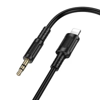 Borofone AUX laidas BL25 Nice - Lightning į jack 3,5mm - 1 metras juodas