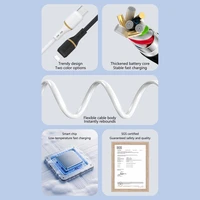 Dudao L25T USB-A - USB-C silikoninis kabelis 5A 1 m - baltas