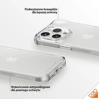 PanzerGlass kietas dėklas su D3O ir karinės klasės sertifikatu iPhone 15 Pro - permatomas