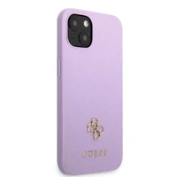 Guess GUHCP13SPS4MU iPhone 13 mini 5.4" violetinis/violetinis kietas dėklas Saffiano 4G mažas metalinis logotipas