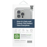Uniq Swivix 360 sukamas stovas dėklas telefonui iPhone 16 Pro - skaidrus