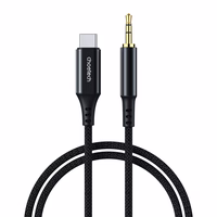 Choetech AUX006 USB-C / mini lizdas 3,5 mm kabelis 1 m - juodas
