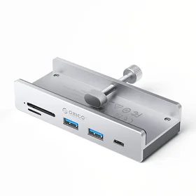 "Orico MH5PC" USB-C / 2x USB-A 3.2 + 1x USB-C 3.2 + 1x SD&TF - sidabrinės spalvos