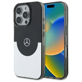 Mercedes Dviejų sluoksnių BiColor MagSafe dėklas telefonui iPhone 16 Pro - sidabrinis (m)
