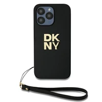 DKNY Dėklas telefonui su dirželiu ir logotipu iPhone 14 Pro Max - juodas