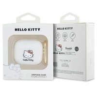 Hello Kitty silikoninis 3D Kitty galvos dėklas AirPods 3 - baltas