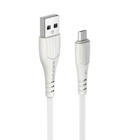 Borofone kabelis BX37 Wieldy – USB į Micro USB – 1 metras, baltas