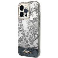 Guess GUHCP14XHGPLHG iPhone 14 Pro Max 6.7 "pilkas/pilkas kietas dėklas Porcelain Collection