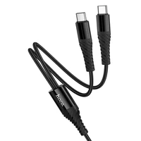 Kabelis 2in1 USB C į USB C+C Hoco 1 m X123 juodas
