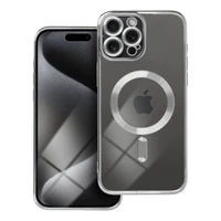 ELECTRO MAG COVER dėklas telefonui suderinamas su Magnetiniu IPHONE 15 Pro Max sidabrinis