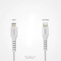 SBS TECABLELIGTC1W USB-C - Lightning kabelis MFi sertifikuotas, 1 m - baltas