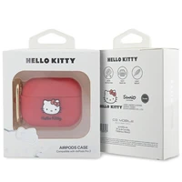 Hello Kitty silikoninis 3D Kitty galvos dėklas AirPods Pro 2 (2022/2023) - fuksijos