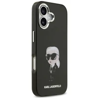 Karl Lagerfeld IML akvarelės Karl ir logotipo magnetinis dėklas telefonui iPhone 17 - juodas