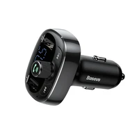Baseus S-09 FM siųstuvas su Bluetooth ir MP3 grotuvu USB-A microSD - Juodas