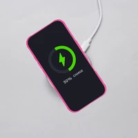 FULL MATTE MAG COVER dėklas telefonui suderinamas su MagSafe iPhone 16 rožinė