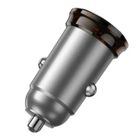 Automobilinis įkroviklis Hoco 2 x USB C PD QC3.0 45W NZ16B metalinis pilkas