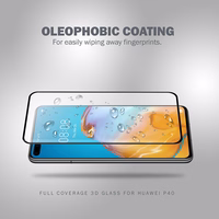 Crong 3D Armor Glass – 9H grūdintas stiklas the entire Huawei P40 screen + installation frame