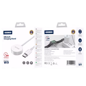 JELLICO laidas W9 USB-C - Apple Watch 3W 1M Baltas