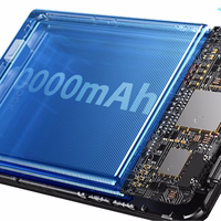 Dudao K29 10000mAh PD 20W Magnetinė išorinė baterija su metaliniu dėklu, stovu ir įmontuotais USB-C/Lightning kabeliais - sidabrinė