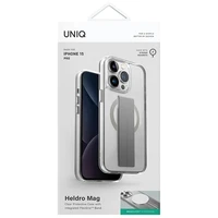 Uniq Heldro Mag Magclick įkrovimo dėklas telefonui iPhone 15 Pro - skaidri
