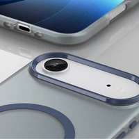 Dėklas telefonui iPhone 17 Air - Magnētinis abrazyvinis dėklas, suderinamas su MagSafe - matinis mėlynas