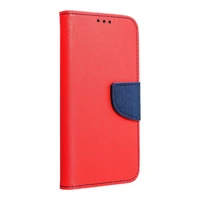 FANCY knyginis dėklas telefonui XIAOMI Redmi Note 9 raudonas/tamsiai mėlynas