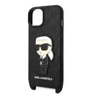 Karl Lagerfeld KLHCP14MSTKMK iPhone 14 Plus 6.7" juodas/juodas kietasis dėklas Monograma Ikonik Pleistras